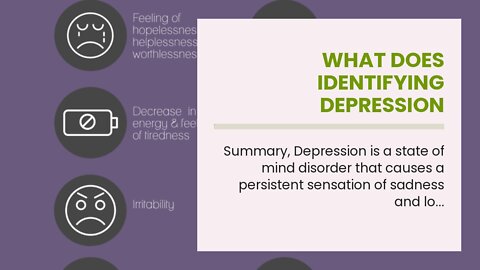 What Does Identifying Depression Warning Signs and What to Do Next Do?