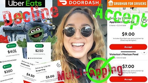 Uber Eats, DoorDash, And GrubHub Driver Ride Along | Multi Apping | Part 1