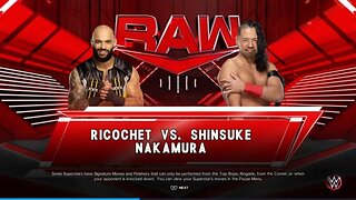 WWE Monday Night Raw Shinsuke Nakamura vs Ricochet