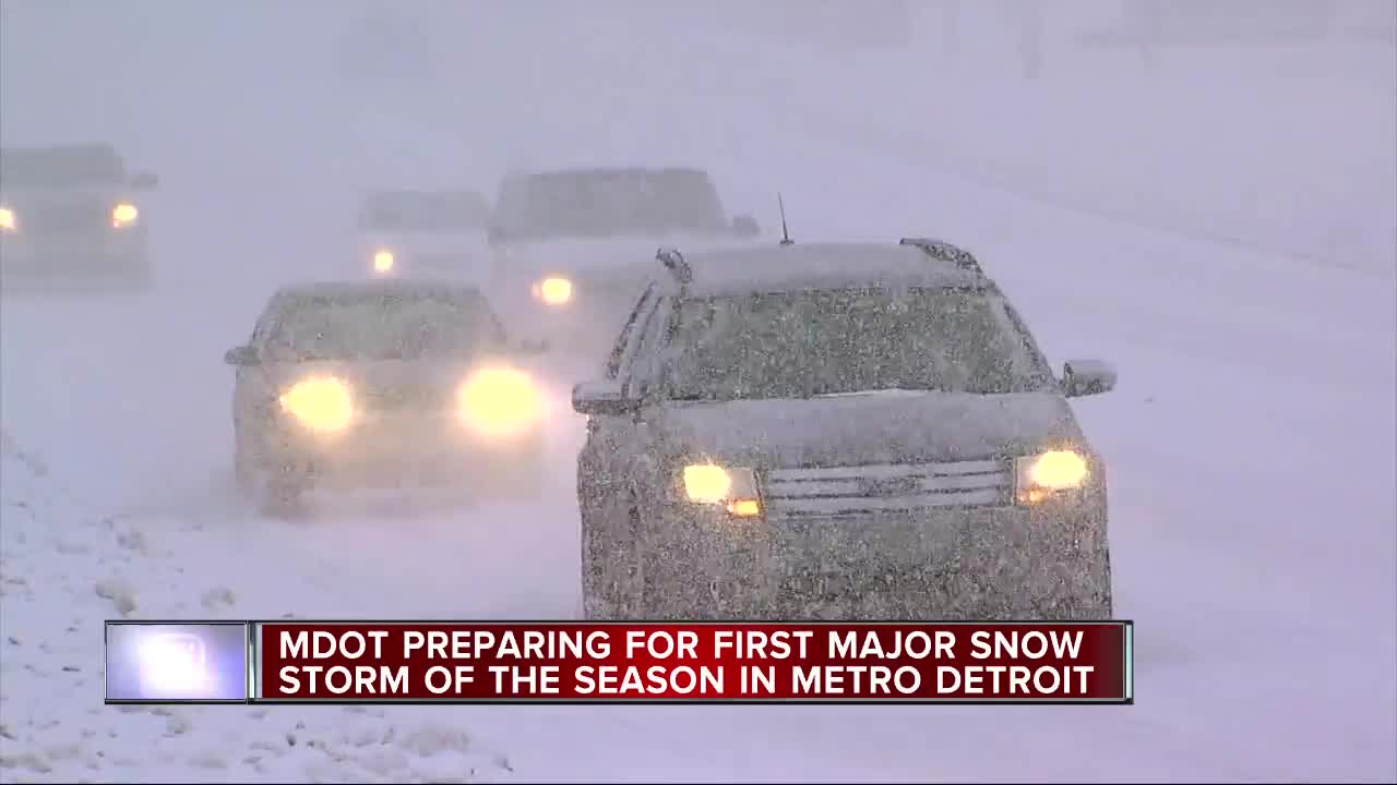 MDOT preparing for first major snow storm of the season in metro Detroit