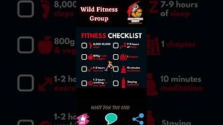 🔥Fitness checklist🔥#shorts🔥#wildfitnessgroup🔥28 December 2022🔥