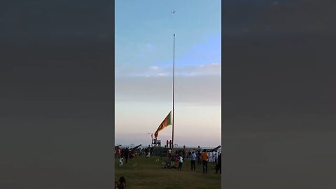 The Sri Lankan flag at Galle Face Colombo.