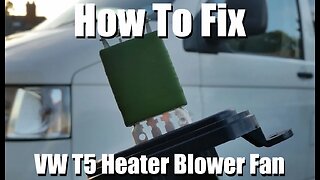 DIY Fix VW T5 Heater Fan Not Blowing on 1 2 3 just on 4 Max, VW Transporter. Replace Resistor