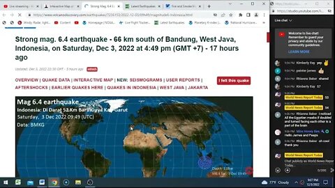 Volcano And Earthquake Update Live With @WorldNewsReportToday December 3rd 2022!