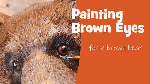 Painting Brown Bear Eyes - For the Grizzly Bear Mask