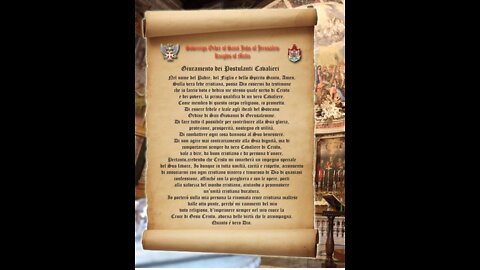 Il giuramento che fanno i cavalieri di Malta..un'ipocrisia e una umiltà da quelle parti che solo Dio la sa.alla faccia della povertà,castità ed obbedienza eh...GRAN MAESTRO SUA ALTEZZA REALE IL PRINCIPE THORBJORN PATERNO' CASTELLO DI CARCACI