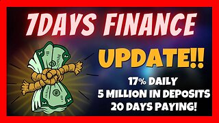 7DAYS UPDATE 🎯17% For 7 Days 🧨 20 Days Online ⏰ Another Successful Withdrawal ❓💰