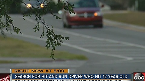 Polk County deputies looking for driver who seriously injured 12-year-old in hit & run