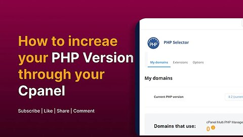 How to increase your website PHP VERSION through your CPANEL AREA for free #phpversion #wordpress