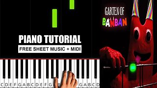 Banban's Music Box - Garten of Banban 2 - (BEGINNER) Piano Tutorial