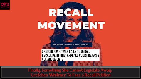 Finally, Something She Cannot Legislate Away: Gretchen Whitmer To Face a Recall Petition