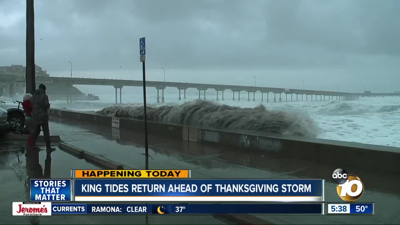 King tides could lead to flooding ahead of Thanksgiving storm