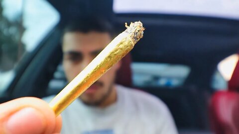 Smoking 24k Gold-Covered Cone Joint by Shine