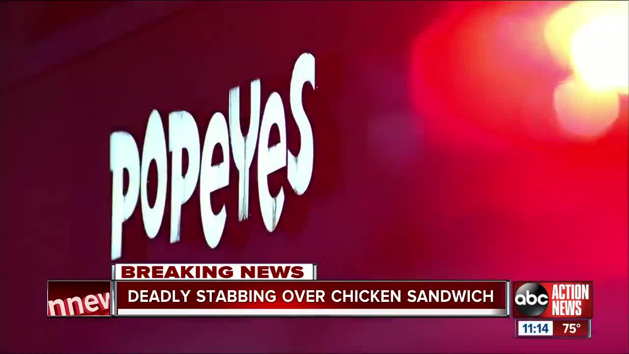 Deadly stabbing over Popeye's chicken sandwich