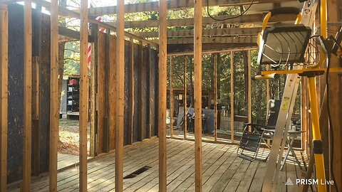 Rafters/purlins r up on the cabin and the front deck too