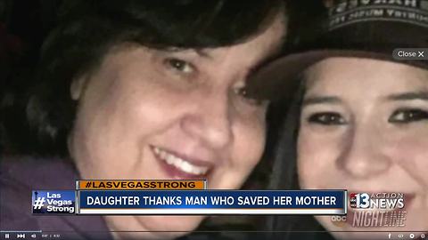 Daughter thanks man who saved her mother from Las Vegas shooting