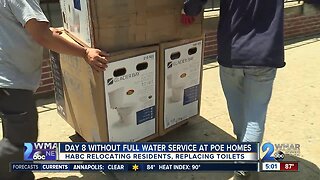 Day 8 without full water service at Poe Homes