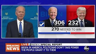 SPECIAL REPORT: President-elect Joe Biden addresses the nation after the Electoral College voted to solidify his victory in the 2020 presidential election