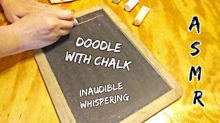 ASMR Inaudible Whispering ~ Doodle with Chalk ~ Follow the Chalk
