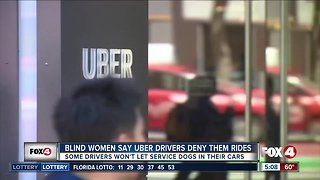 Legally blind women say Uber drivers deny them because of service dogs