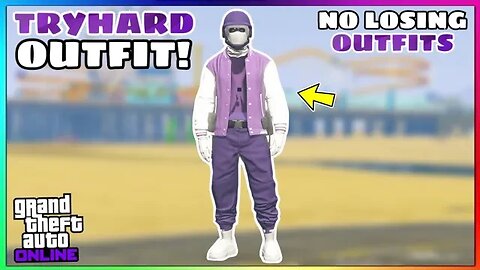 Easy Purple Joggers Invisible Torso Glitch Tryhard Modded Outfit (No Transfer) (GTA Online)