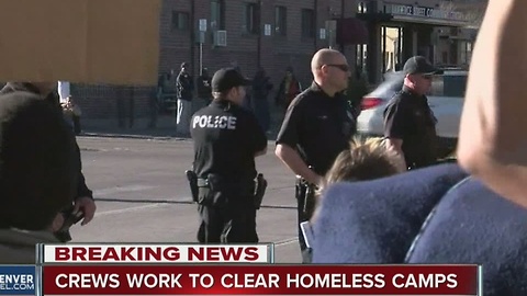 Denver removes large homeless camp