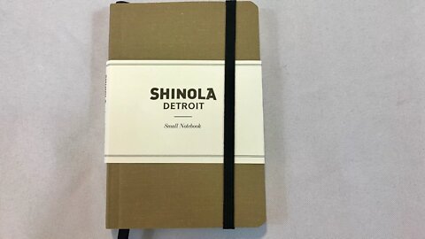 The small, soft linen Shinola pocket notebook from Michigan