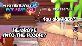HE DROVE INTO THE FLOOR! - Mario Kart 8 with MyNerdyHome and GeeksandGamers fans