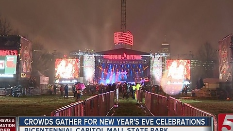 Crowds Gather For New Year's Eve Celebrations