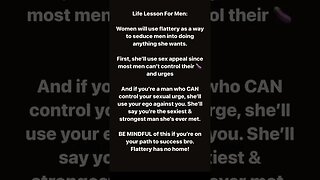 Life lesson for men 🤧