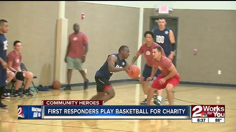 First responders play basketball for charity