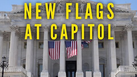New flags at the House of Representatives on a long bike ride around D.C.