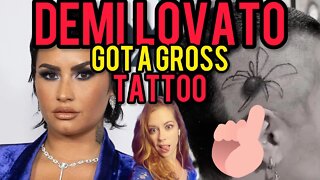 Demi Lovato Got a Spider Tattoo on her SKULL!? Singer needs to LET IT GO