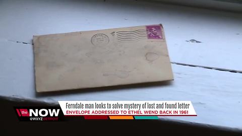 Metro Detroit man looks to solve mystery of lost and found letter