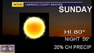 NCTV45 LAWRENCE COUNTY 45 WEATHER SATURDAY JULY 29 2023