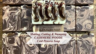 Making CASHMERE WOODS Goat Milk Cold Process Soap + Vanillin Discoloration | Ellen Ruth Soap