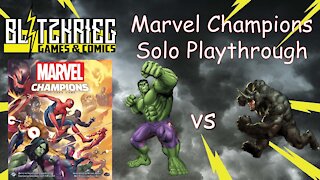 Hulk vs Rhino Marvel Champions Card Game Solo Playthrough