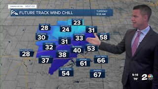 Much Colder Tuesday