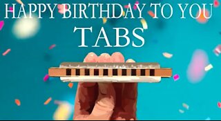 TABS for Happy Birthday on a Diatonic Harmonica