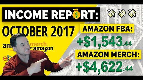 INCOME REPORT 💰 October 2017 | HUGE Month for Amazon Merch & FBA = $6,407 PROFIT!