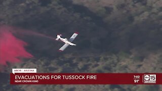 Evacuations issued for Tussock Fire near Crown King