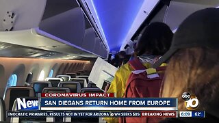 San Diegans return home from Europe amid coronavirus concerns