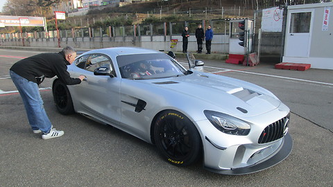 Mercedes AMG GT4 at Testday Zolder 2018-02-22