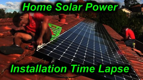 Home Solar Power System Installation Time Lapse