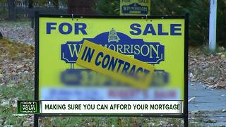 Making sure you can afford your mortgage