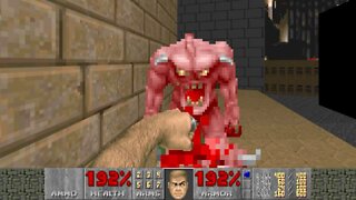 Doom II, DOS, 1995 - 100% Level 13, Downtown
