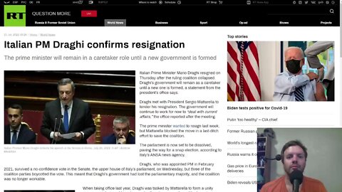Italian PM Draghi resigns and parliament dissolved