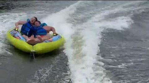 Young man passed out while tubing!