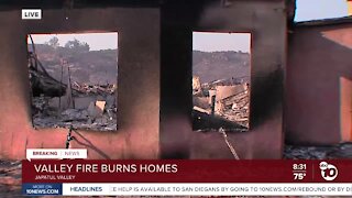 Live look at a home burned from the Valley Fire