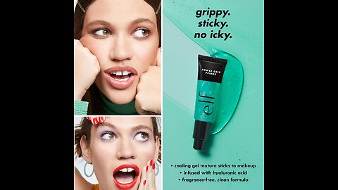 e.l.f. Power Grip Primer, Gel-Based & Hydrating Face Primer For Smoothing Skin & Gripping Makeup, Moisturizes & Primes, 0.811 Fl Oz (24 ml) . SKIN-SMOOTHING & GRIPPING PRIMER: Your makeup. It’s not going anywhere. Prep skin with thi